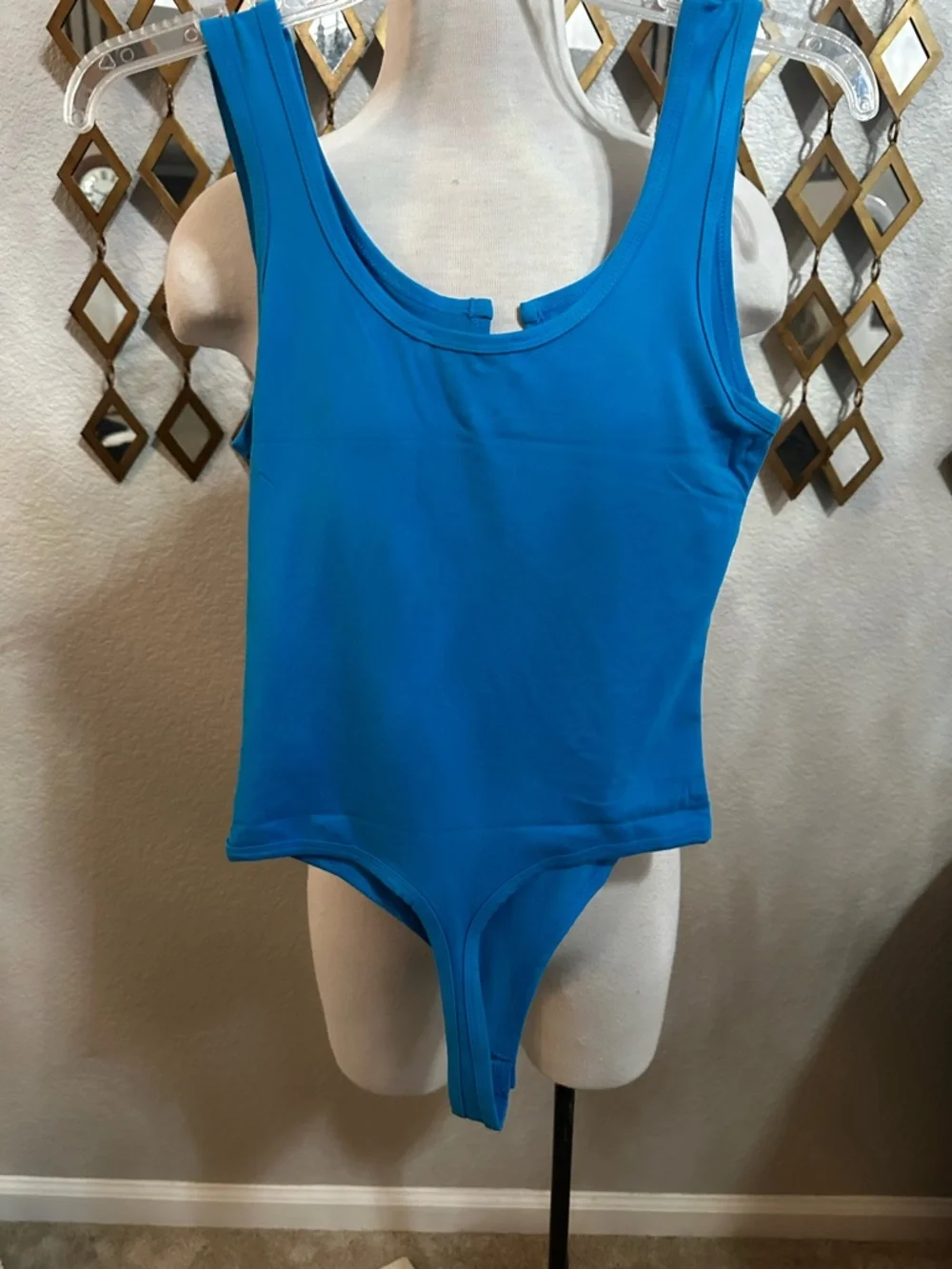 NWT Zenana Blue One-Piece V-Neck Bodysuit